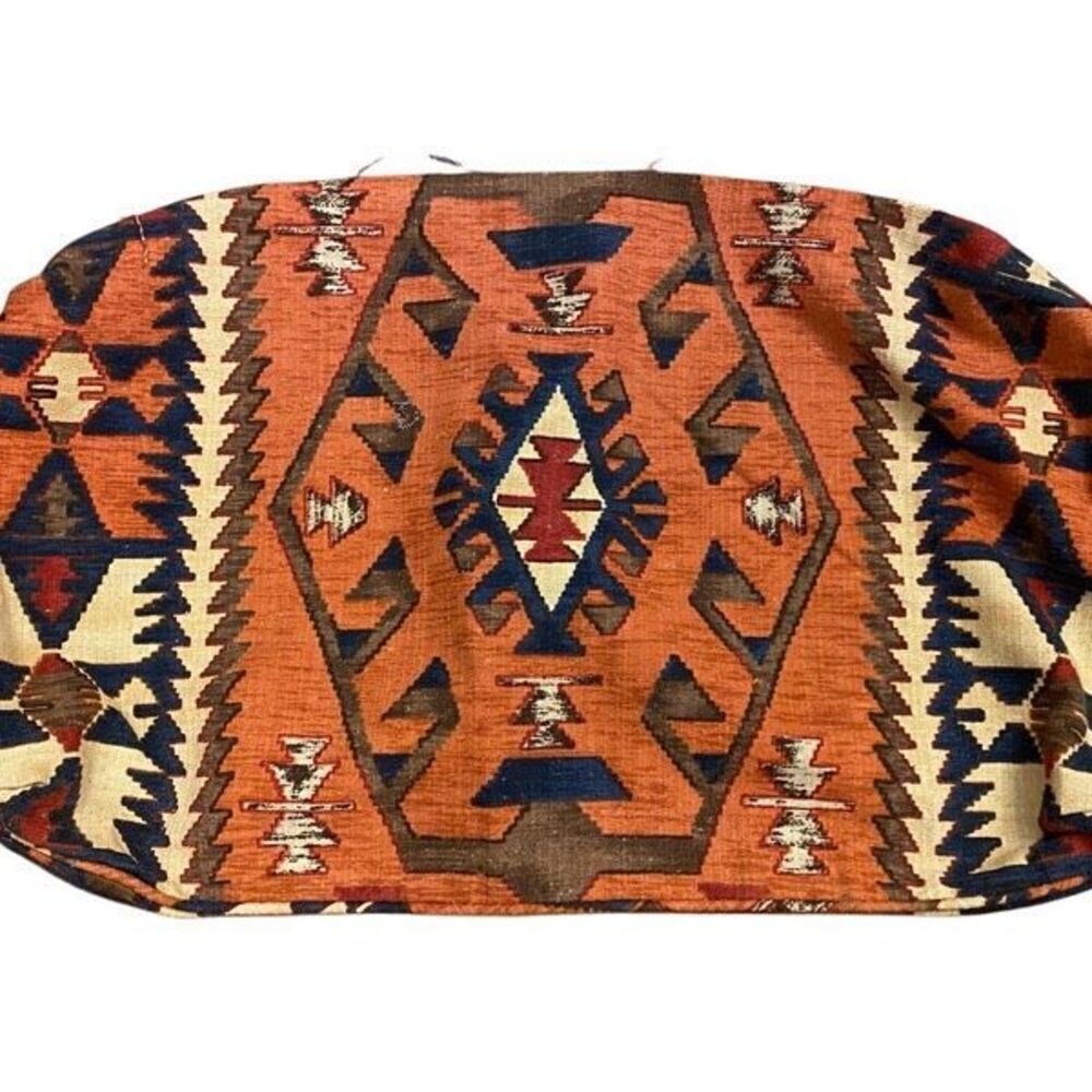 Moroccan Kilim Floor Pillow Cushion Cover Handmade Berber Tribal Pattern 29” x 1